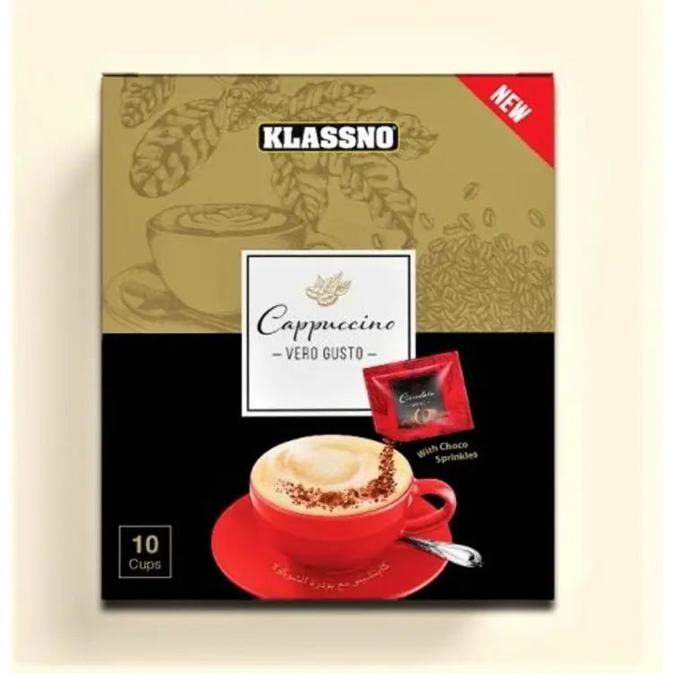 Klassno - Cappuccino - Vero Gusto With Choco Sprinkles - 10 Sachet (Full Box)