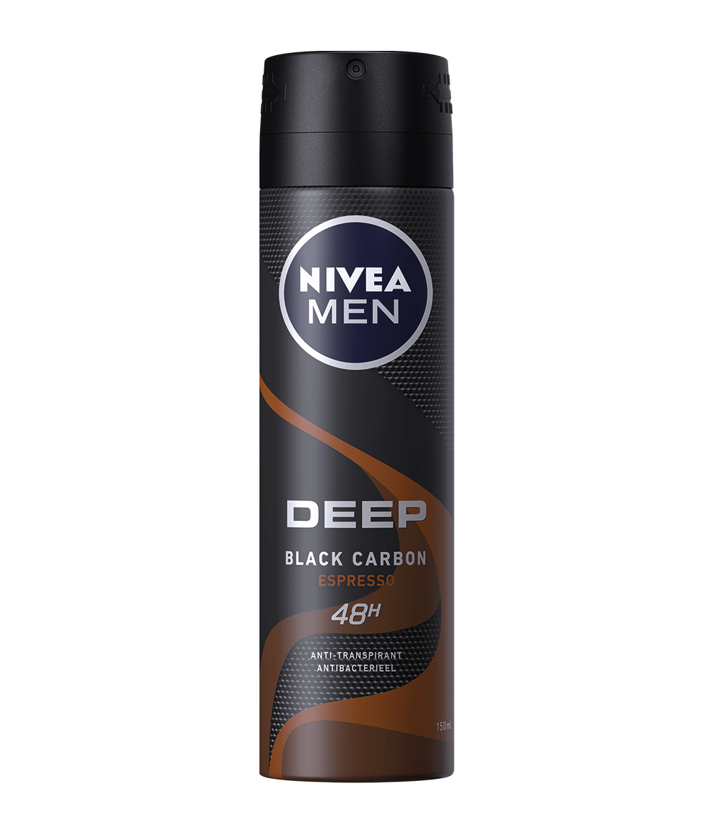 Nivea Men - Deep - Black Carbon - Espresso - 48H Protection - Antiperspirant for Men - Spray 150ml