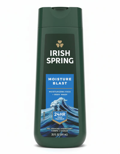 IRISH SPRING - MOISTURE BLAST - Face + Body Wash - 591ml/20oz