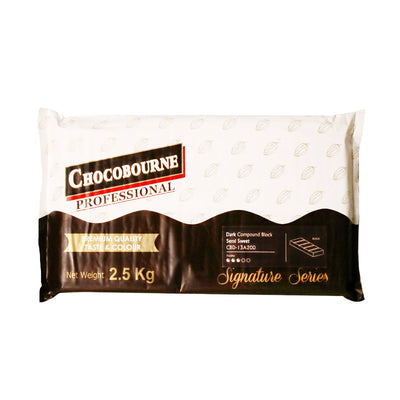 Lactobake - Chocobourne - Dark Chocolate Slab - Semi Sweet - 2.5Kg