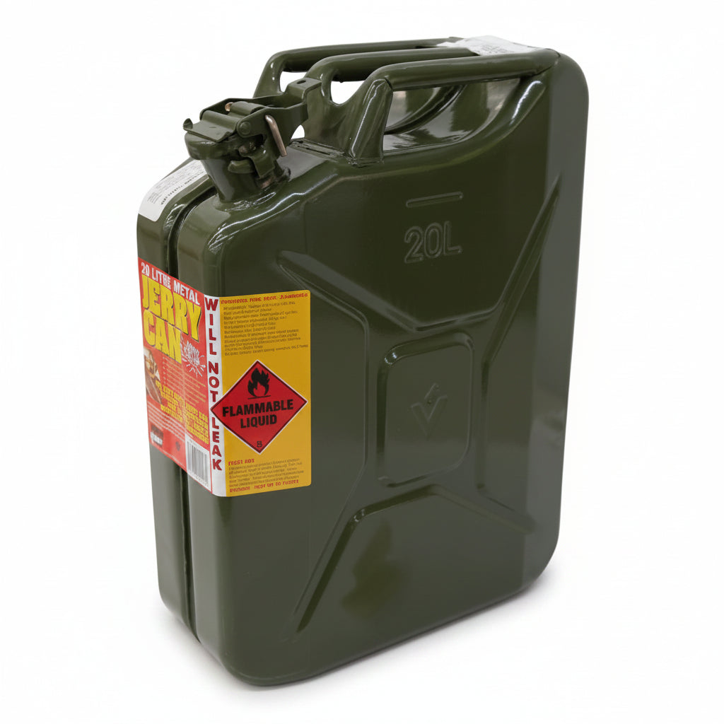 METAL JERRY CAN - Petrol and Diesel - 20 Liter