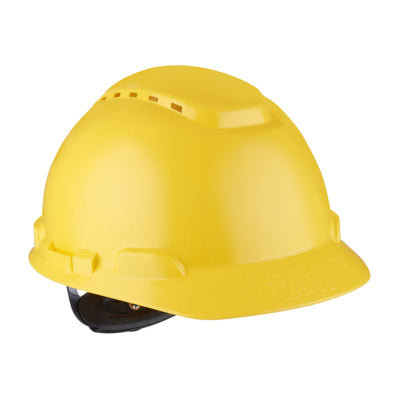 3M Yellow Hard Hat Helmet with 4 Point Ratchet Suspension - Yellow (Copy) | Jodiabaazar.com