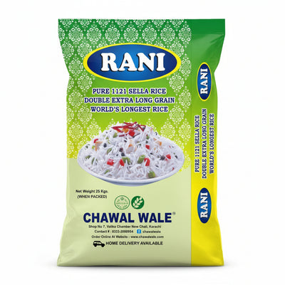 SELLA RICE - CHAWAL WALE - RANI - 25kg Bag