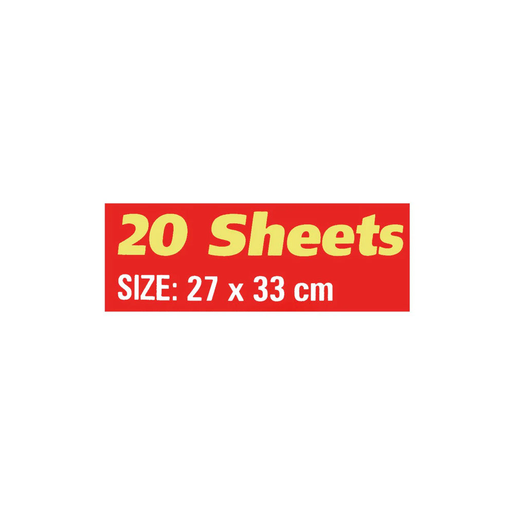 Orinex - Non Woven Multi-Purpose Cloth - Cleaning - Yellow Sheet Pack - 20 Sheets (27x33cm) - Washable Absorbent Wipe Downs
