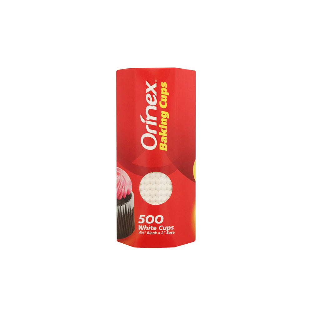 Orinex - Baking Cups White - Baking - Paper Liners - 500-Pack - Bulk Catering White Liners
