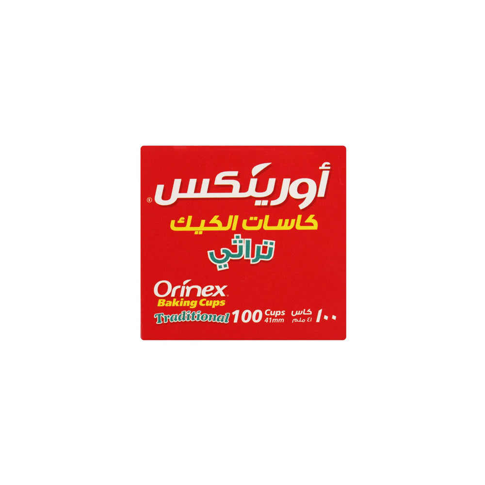 Orinex - Baking Cups Traditional - Baking - Paper Liners - 100-Pack - Classic Fluted Design