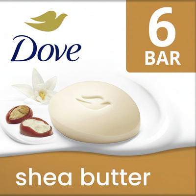 Dove Soap - Moisturizing Beauty Bar - Shea Butter & Vanilla - All Skin - 106g - 6 Pack