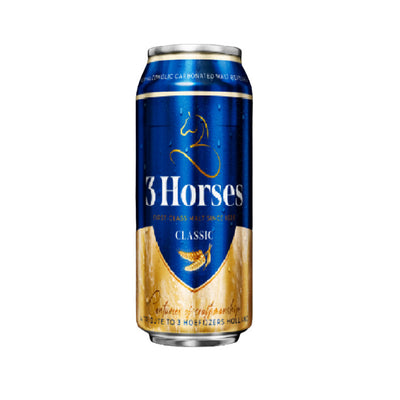 3 Horses - Non Alcoholic - Classic - Malt Beer - 500ml - Pack - 24