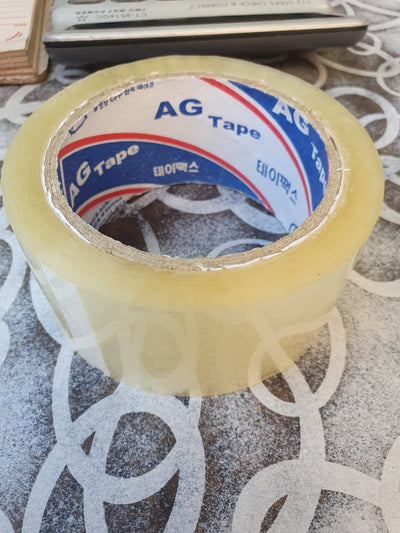 AG - Carton Tape - Super Solvent - Transparent - 3" Inch - 72 Yards (Gaz) - Pack of 4