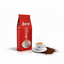 Red Segafredo coffee bag with a cup and saucer on a white background