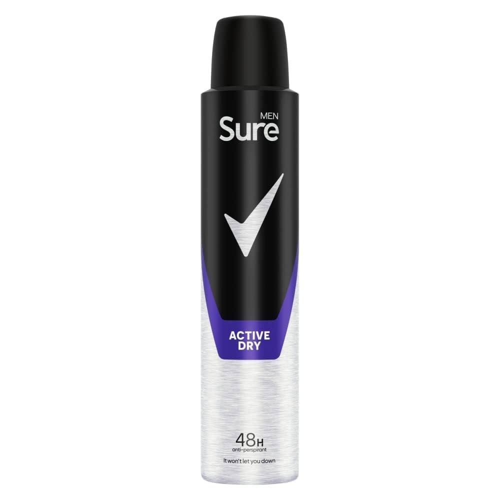 Men SURE - ACTIVE DRY - Deodorant Body Spray for Men - ( 1X6 ) 200ml