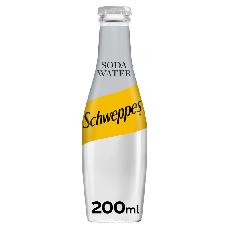 Schweppes - Club Soda - Water - Glass Bottle 200ml - 1 Carton (24 Pcs)