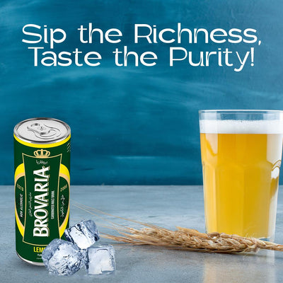 Brovaria - Lemon Flavor - Malt - Non-Alcohol - 250 ML - 24 Cans