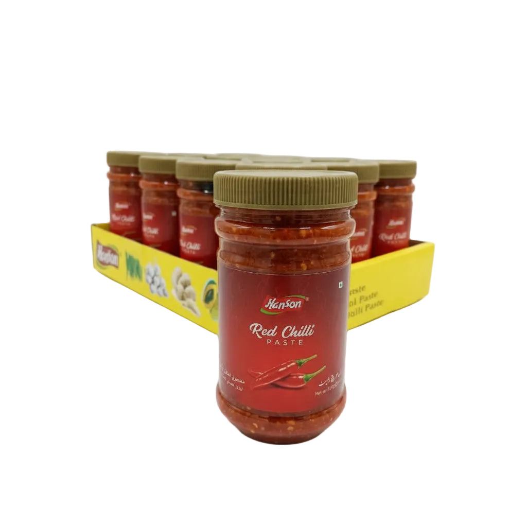 Hanson - RED CHILI PASTE - Pet Jar 330gm - Pack of 12 - 3.96kg