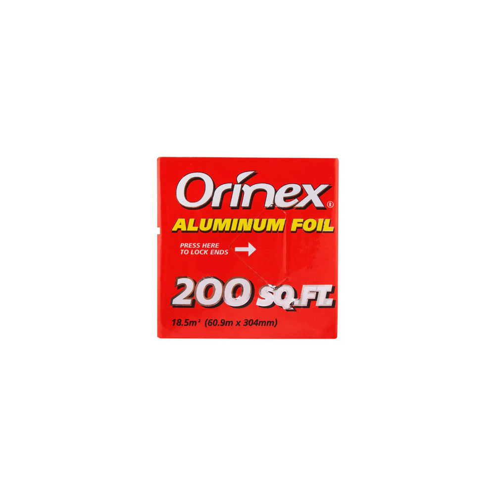 Orinex - Aluminum Foil Standard - Kitchen Wrap - Foil Roll - 200 SQFT (12" x 66.6yd) - Large Economy Kitchen Roll