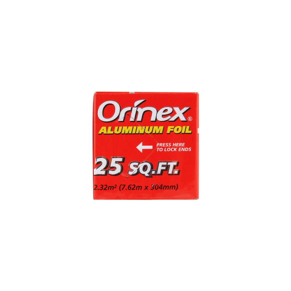 Orinex - Aluminum Foil Standard - Kitchen Wrap - Foil Roll - 25 SQFT (12" x 8.3yd) - Small Kitchen Drawer Roll