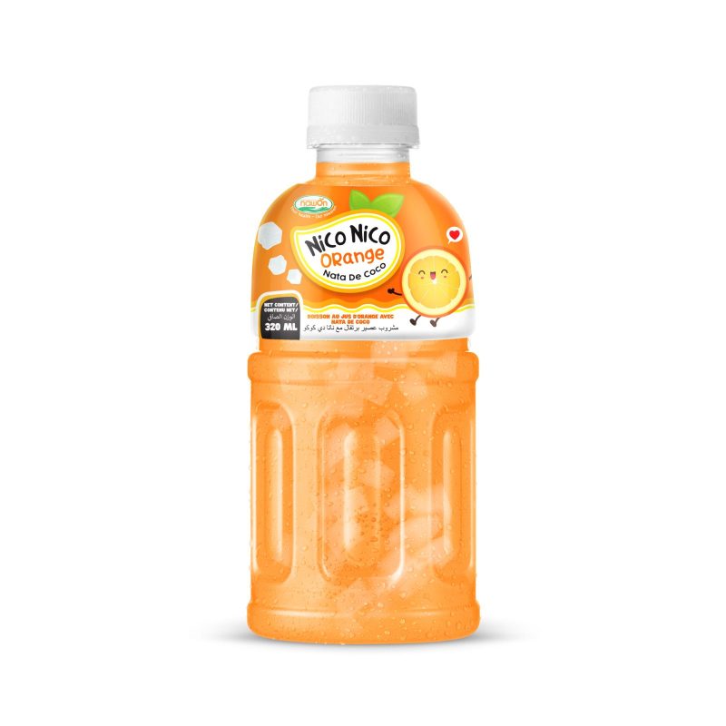 Nico Nico - Orange Juice With Nata De Coco - 300Ml - Pack of 24