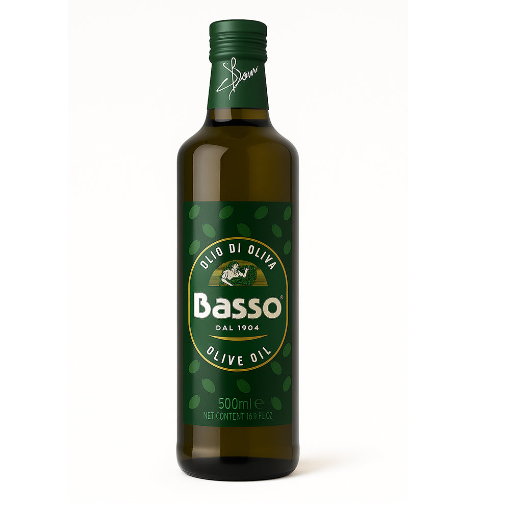 Basso - Olio De Oliva - Italian - Pure Olive Oil - 500 ML