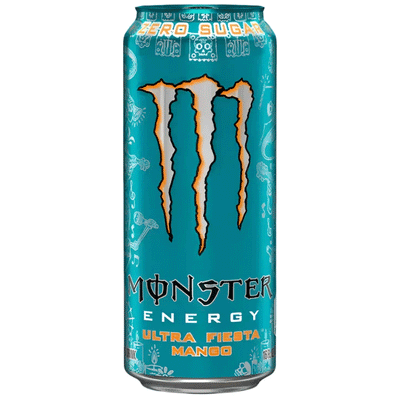 MONSTER ENERGY DRINK - ULTRA FIESTA MANGO - Flavoured Drink - Zero Sugar - 500ml - Qtn / 12 Each