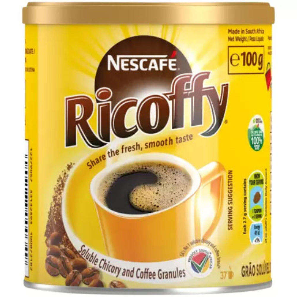 NESCAFE - Ricoffy - Soluble Chicory and Coffee Granules Tin - 100g - Crtn / 24 Each