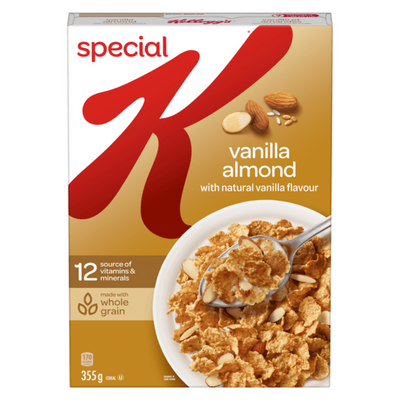 KELLOGG'S - Special " K " Vanilla Almond Cereal - 355 gm - Crtn / 24 Each