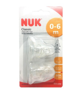 NUK CLAS TEAT SC S1 S 2/B (0-6)M