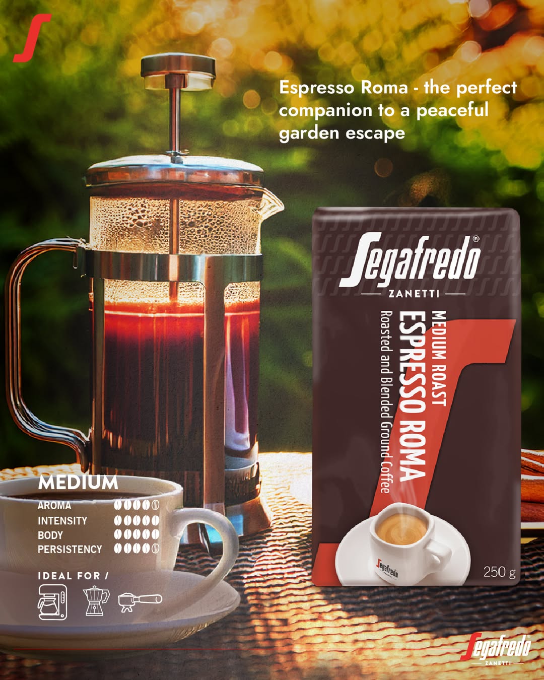 Segafredo Zanetti - Espresso Roma - Medium Roast - Whole Beans - 500g
