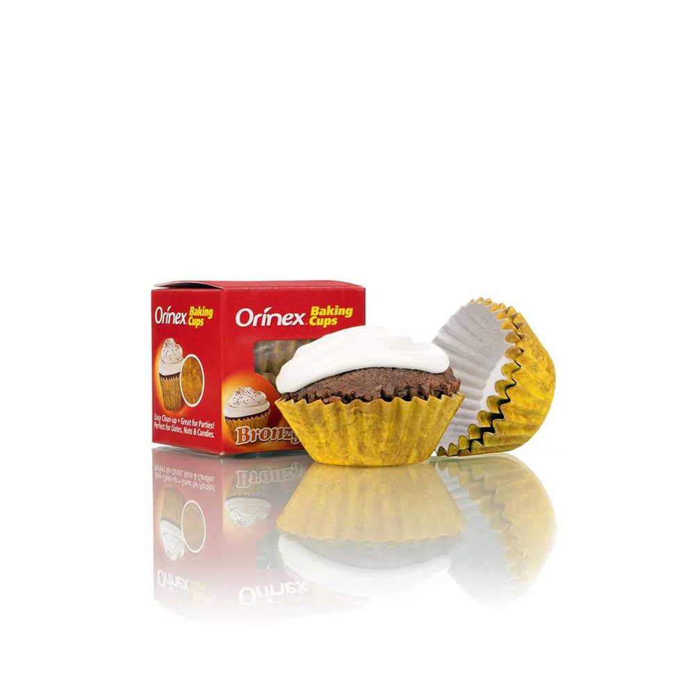 Orinex - Baking Cups Bronzy - Baking - Paper Liners - 100-Pack - Cupcake/Muffin Cases
