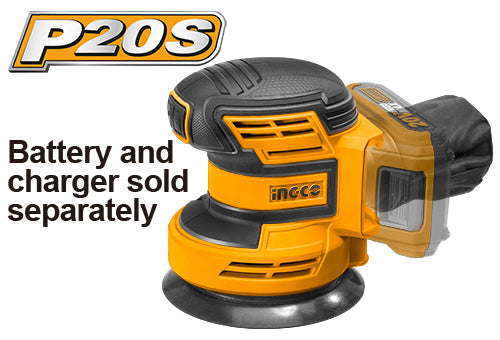 INGCO -  Cordless random orbit sander 20v CROSLI2001