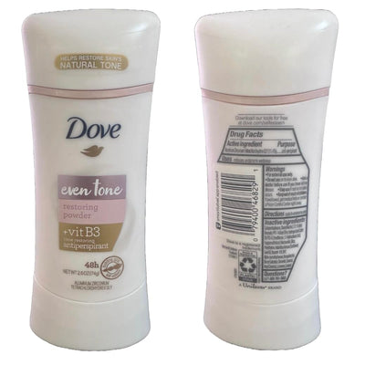 Dove Beauty - Even Tone - Restoring Powder - 48-Hour Women's Antiperspirant - Deodorant Stick - 2.6oz (76g)