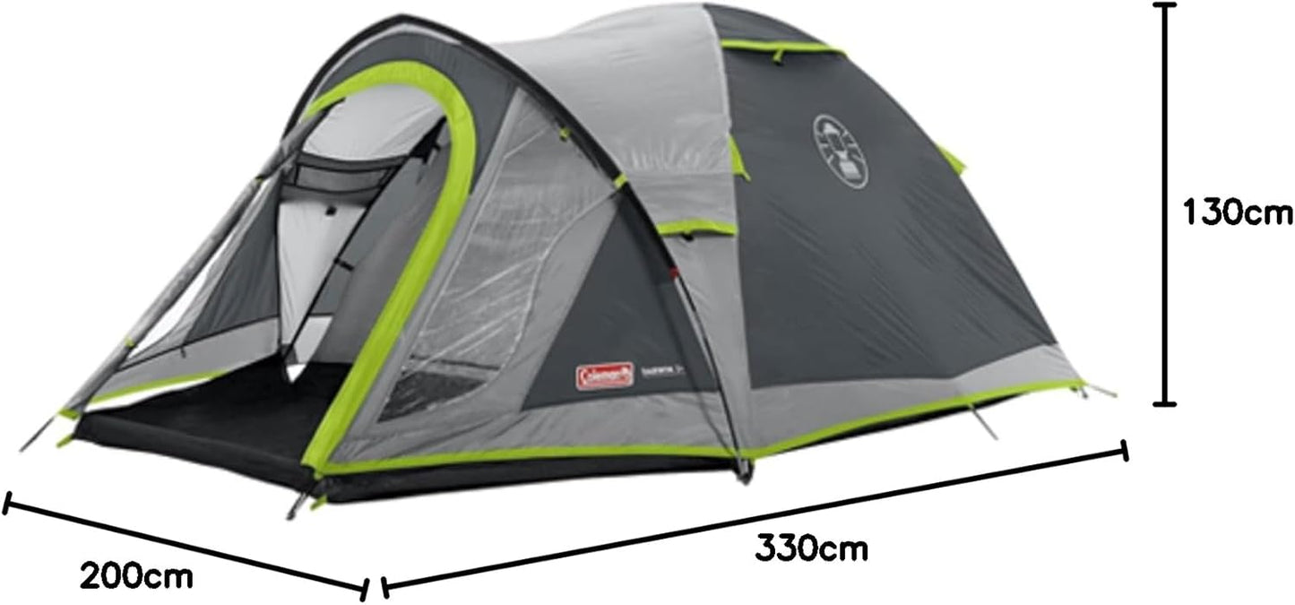 Coleman - Tent Darwin 3+, Compact 3 Man Dome Tent, also Ideal for Camping in the Garden, Lightweight 3 Person Hiking Tent, Waterproof