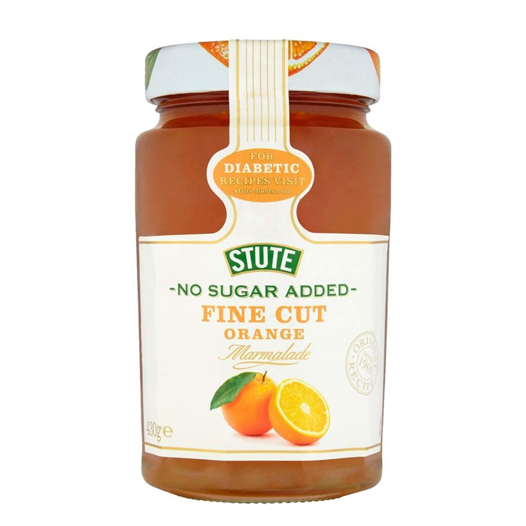 Stute - No Sugar Added - Fine Cut Orange - Marmalade - 430 gm (UK)