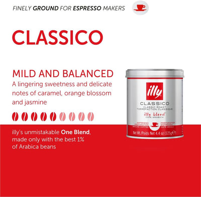 Illy - Classico - 125g - Ground Coffee - Medium Roast