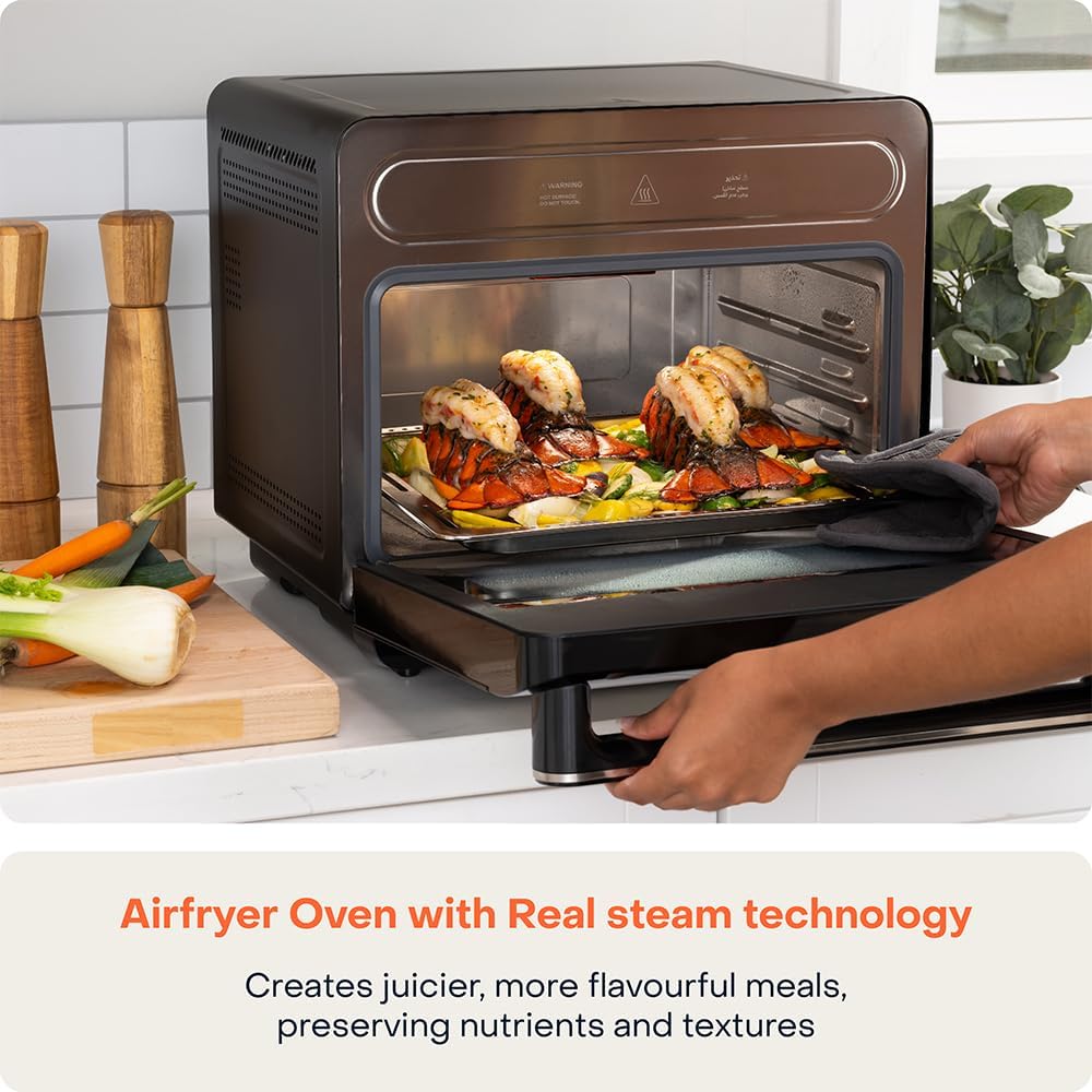 Nutricook - 24L - Streami Oven + Air Fryer - 11 In 1 - NC-ST01K - Steam Infusion - Black - 2 Years Warranty
