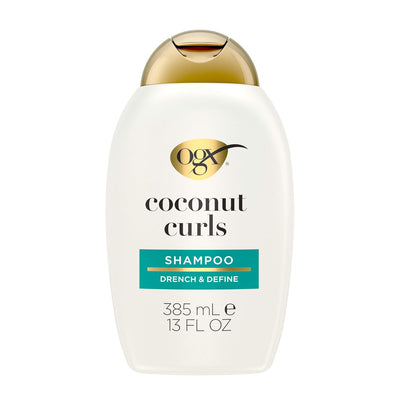 OGX (Organix) - Shampoo - Quenching + Coconut  Curls- Curl-Defining Shampoo - Hydrating & Nourishing - Curly Hair Shampoo with Coconut Oil, Citrus Oil & Honey, Paraben, Sulfate-Free Surfactants - 385ml