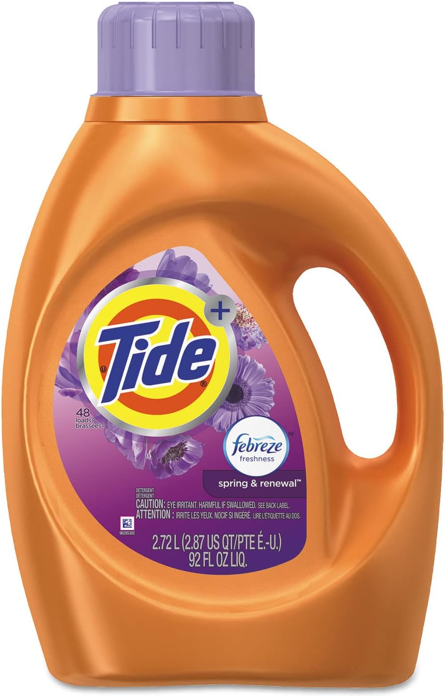 Tide Plus Febreze - Freshness Spring &amp; Renewal - Liquid Laundry Detergent - 92 fl oz - 48 loads