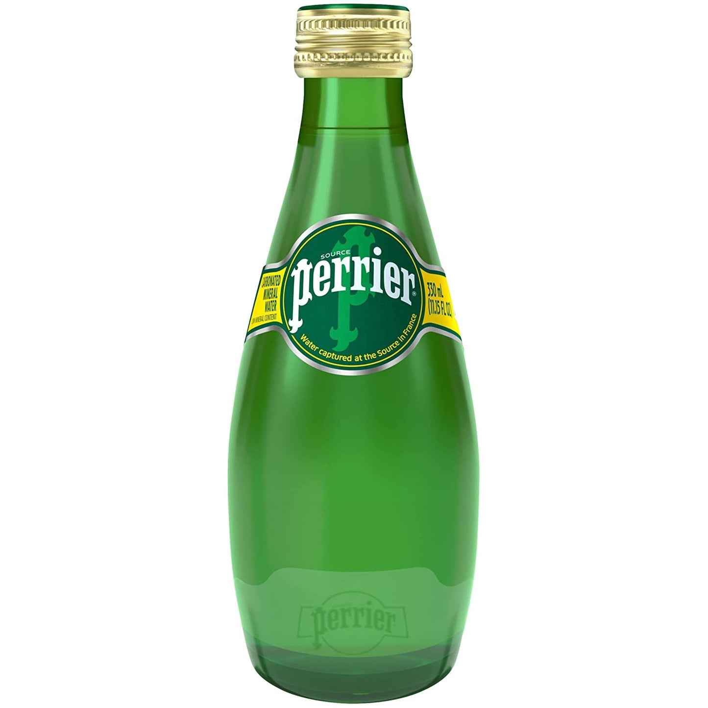 Perrier - Sparkling Natural Mineral Water - 330 ml X24 Glass Bottles