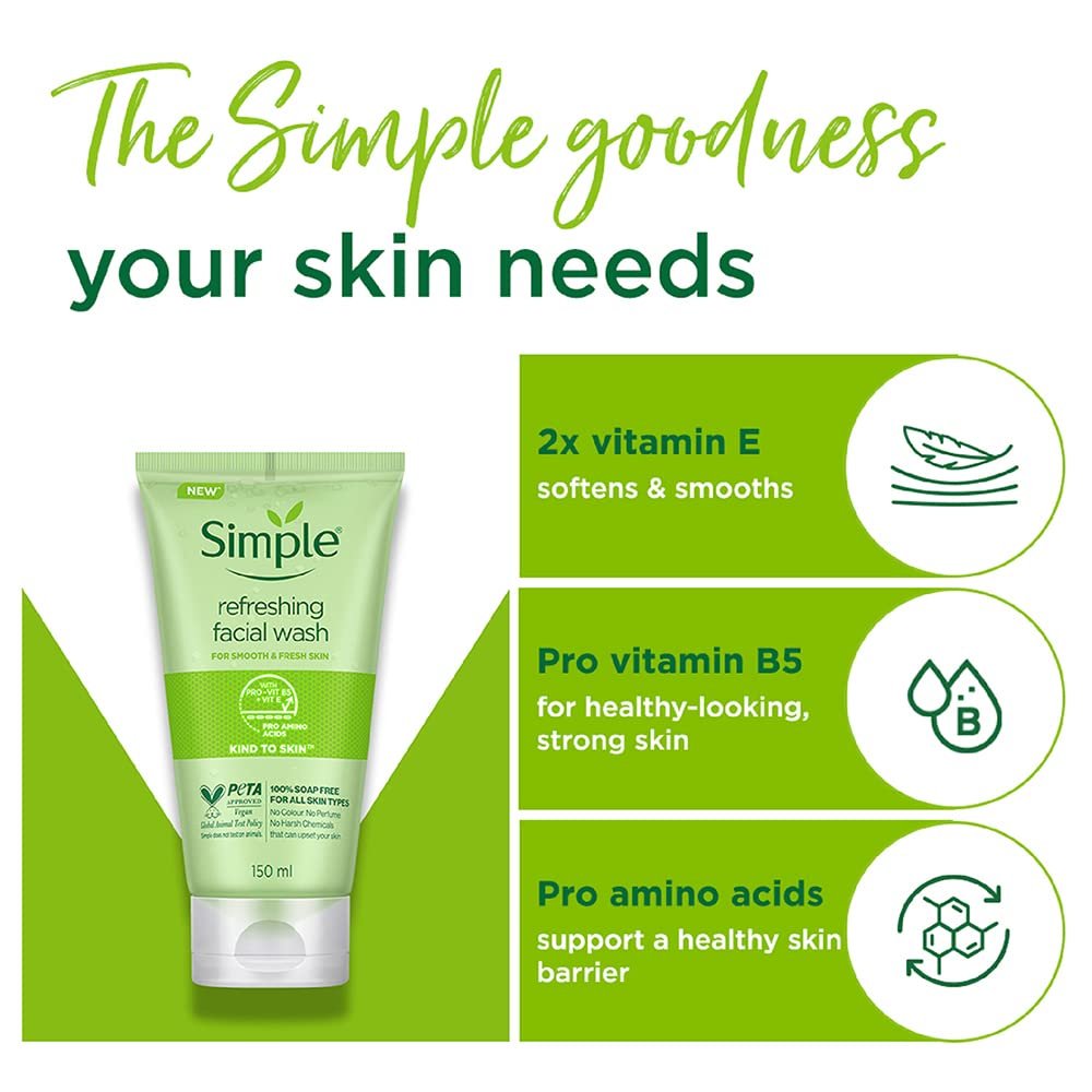 Simple - Kind to Skin - Refreshing Facial Wash - 150ml