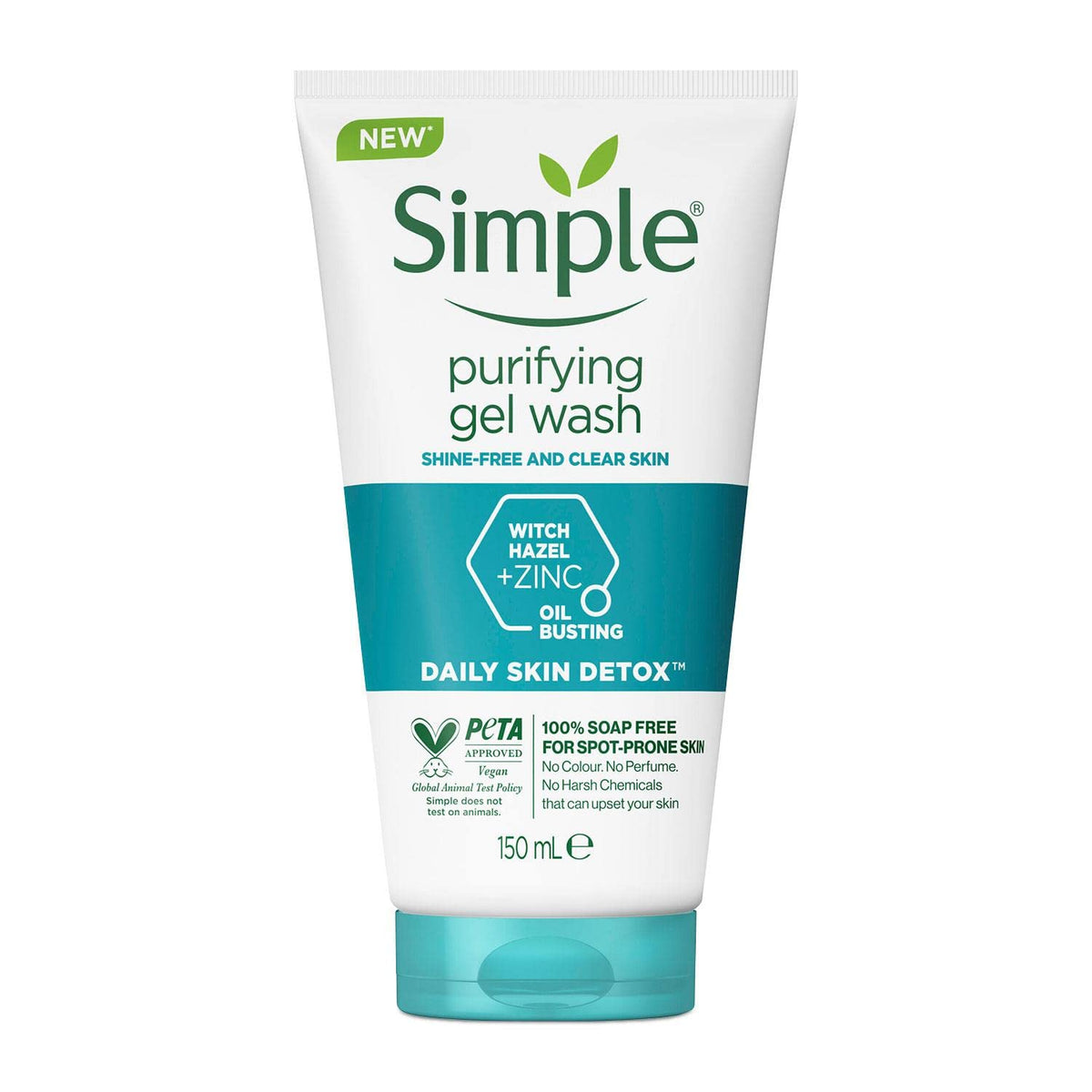 Simple - Purifying Gel Wash - 150ml - Daily Skin Detox