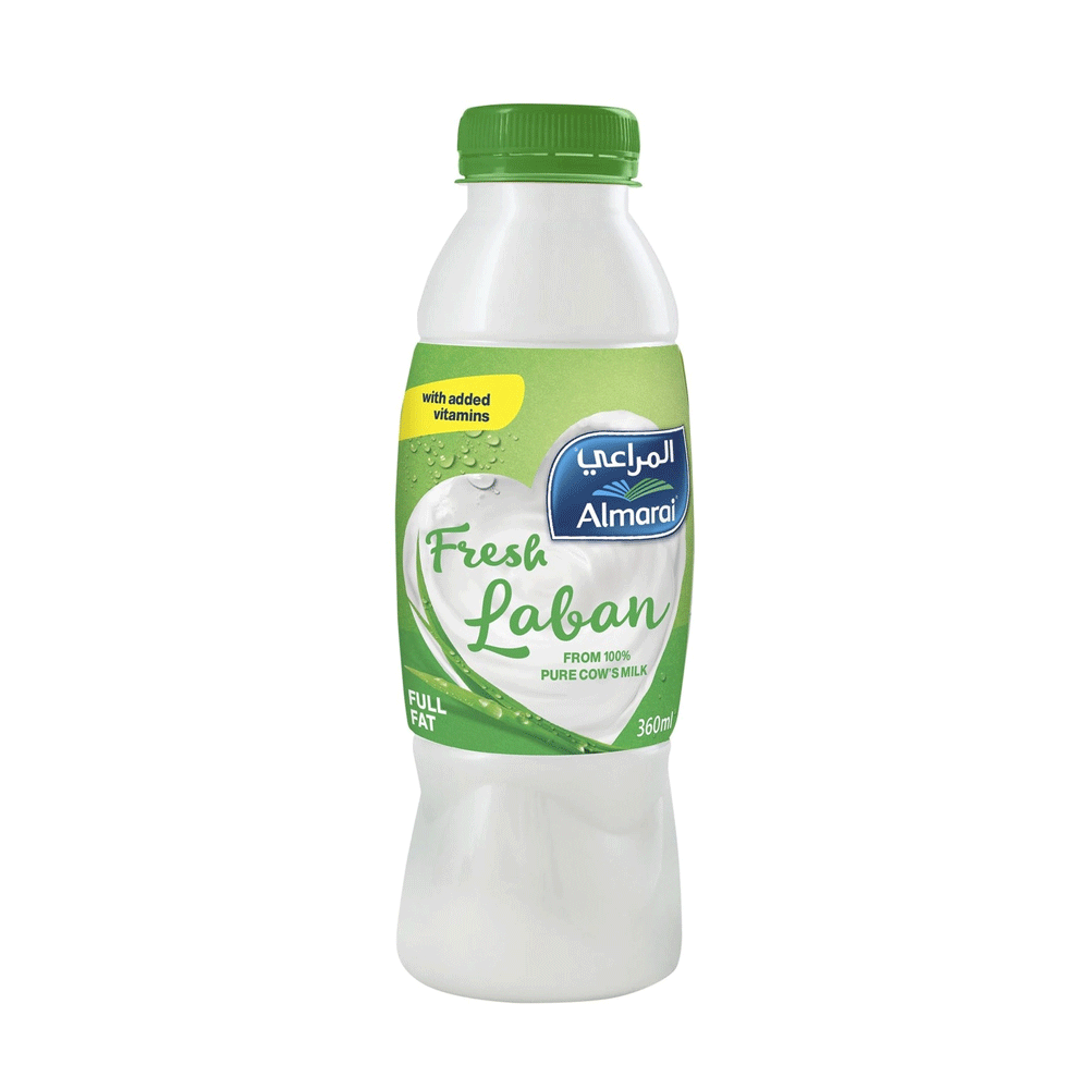 Almarai - LABAN - Full Fat - Butter Milk ( Lassi ) - 360ml ...