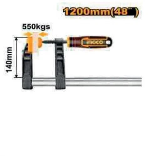 INGCO -  F clamp with plastic handle 120*400mm HFC021204
