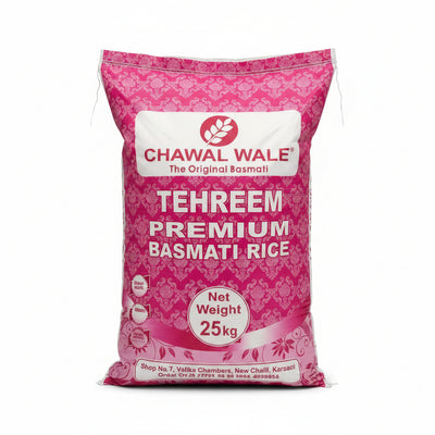 BASMATI RICE - TEHREEM PREMIUM - CHAWAL WALE - 25kg Bag