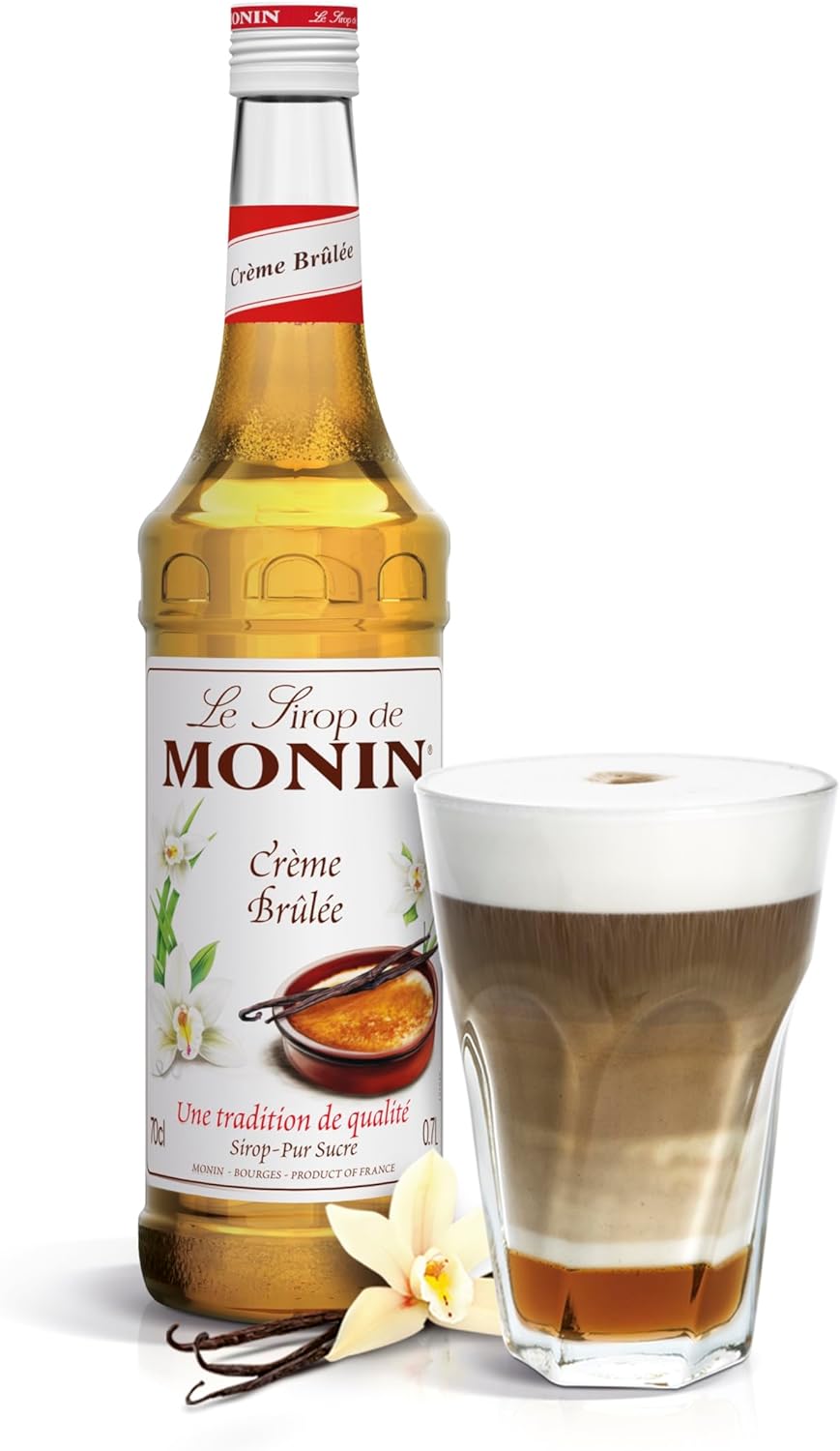 Monin - Creme Brulee Flavored Syrup - 700 ml - Le Sirop De Monin