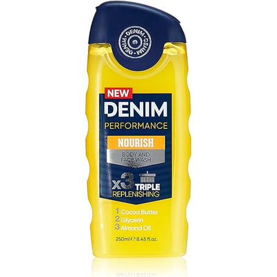 Denim - Performance - Body & Face Wash - Nourish - 250 ML