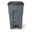 Rubbermaid - Commercial Products - Rollout Garbage Can (with Wheels) 240 L (65 Gallon) - Blue / Grey (1971968)