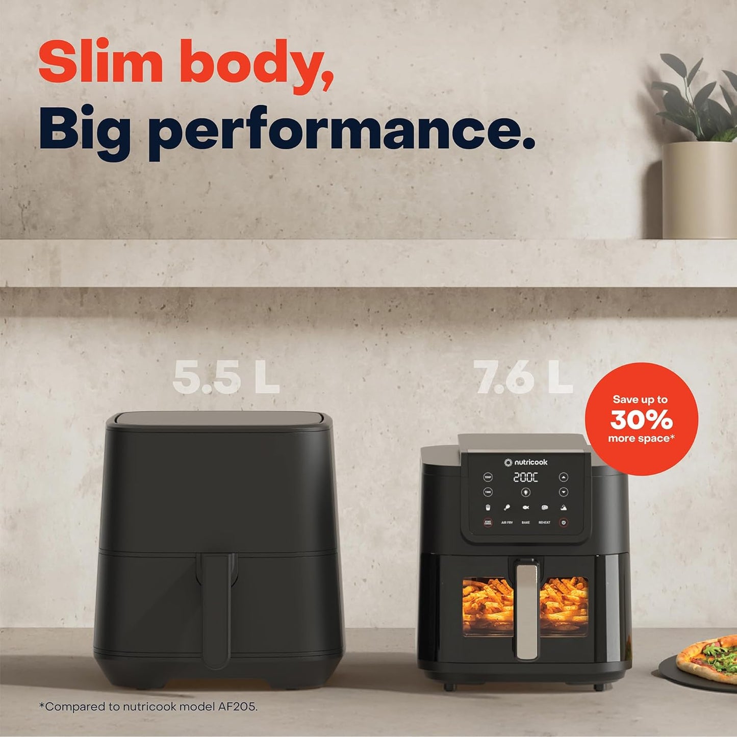 Nutricook - Air Fryer - NC-AFS200 - XL Capacity - Black - 2 Years Warranty