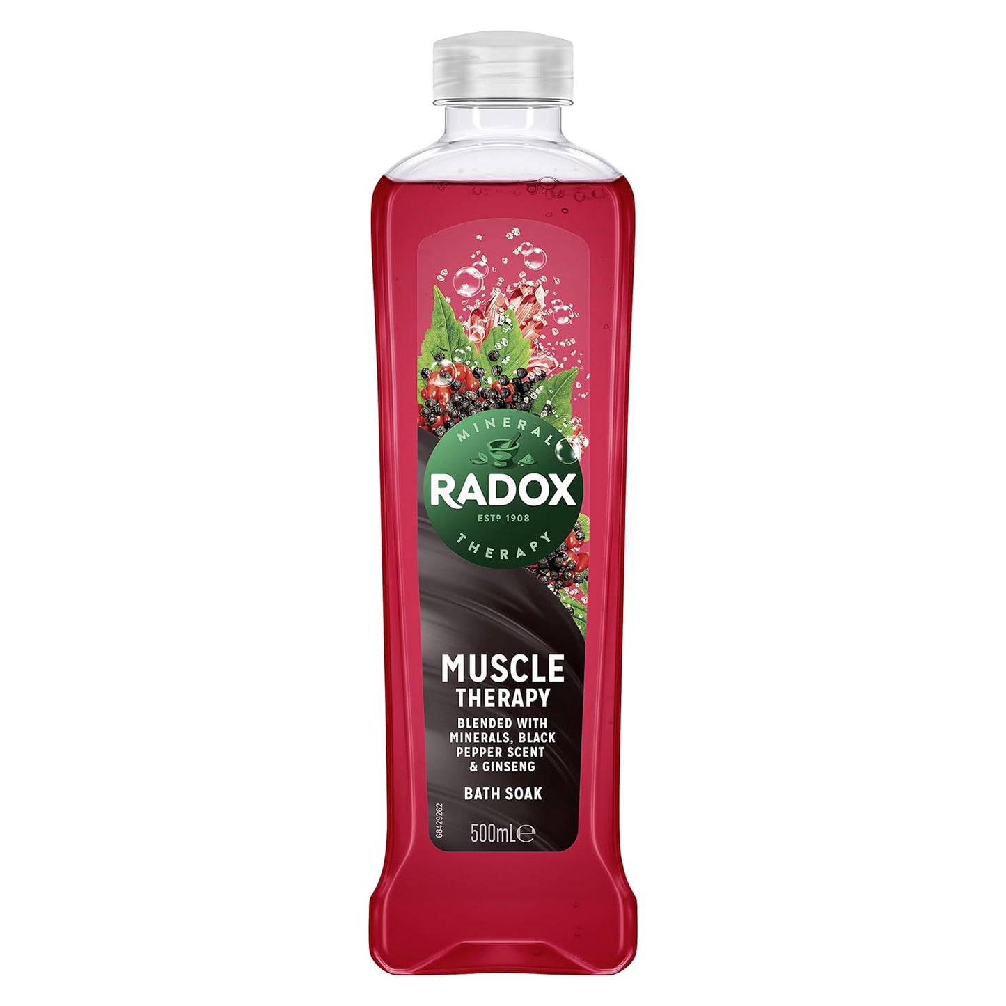 Radox - Muscle Therapy - Bath Soak (500 ml) - Black Pepper Scent, Ginseng, minerals