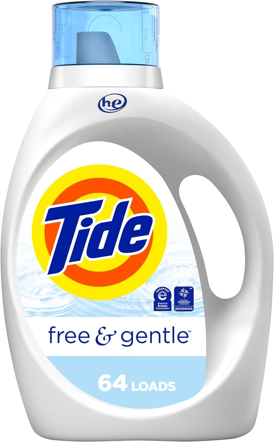 Tide - Liquid Laundry Detergent Soap - Free & Gentle Unscented 64Loads 92Oz