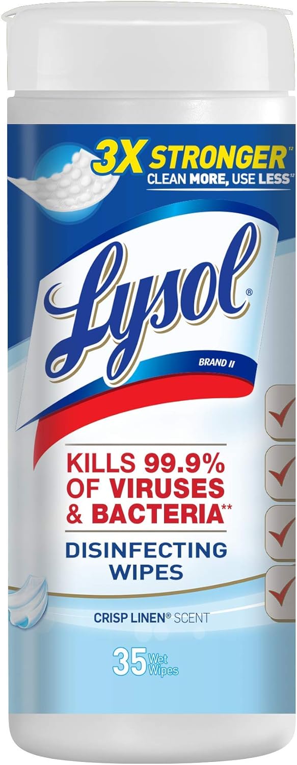 Lysol - Disinfecting Wipes - Crisp Linen Scent - 35Ct