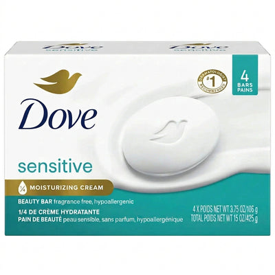 Dove - Soap Bar - SENSITIVE - 4 Bars Pack - 3.75 X 4 = 15 oz